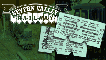 Solihull Model Railway Circle - Severn Valley Railway Logo and Railway Tickets